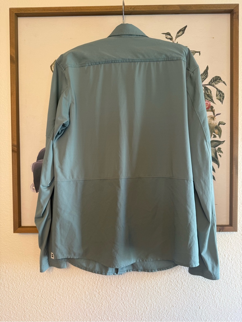 Eddie Bauer Men’s Long-Sleeve Green Utility Shirt Lightweight soft material - Picture 3 of 8